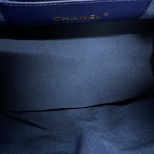 Load image into Gallery viewer, CHANEL Matelasse Drawstring Double Pocket Backpack NavyAS4342 Calf Leather