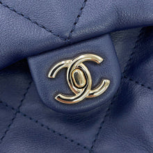 将图像加载到图库查看器中,CHANEL Matelasse Drawstring Double Pocket Backpack NavyAS4342 Calf Leather