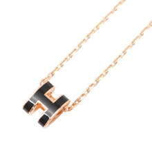Load image into Gallery viewer, HERMES Pop Ash Necklace Size Mini Black Gold Plated Lacquer