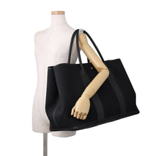 将图像加载到图库查看器中,HERMES Garden Party Voyage Black Toile Military Negonda Leather Size GM