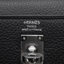 将图像加载到图库查看器中,HERMES Kelly Retourne Black Togo Leather Size 25