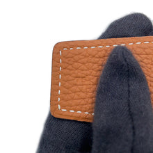 Load image into Gallery viewer, HERMES Tête de Cheval Belt Size 75 Black/Gold Box Calf Leather Togo Leather