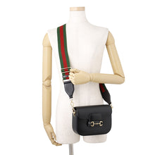 Load image into Gallery viewer, GUCCI Horsebit 1955 Small Shoulder Bag Black658574 Leather
