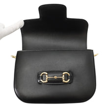 Load image into Gallery viewer, GUCCI Horsebit 1955 Small Shoulder Bag Black658574 Leather