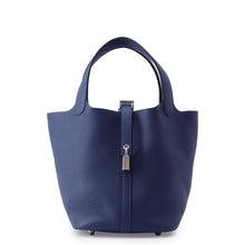 Load image into Gallery viewer, HERMES Picotin Lock Blue Tie Taurillon Clemence Size PM
