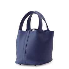 Load image into Gallery viewer, HERMES Picotin Lock Blue Tie Taurillon Clemence Size PM