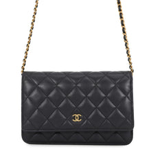 将图像加载到图库查看器中,CHANEL Chain wallet BlackAP0250 Lambskin