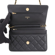 将图像加载到图库查看器中,CHANEL Chain wallet BlackAP0250 Lambskin