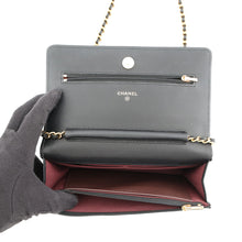 将图像加载到图库查看器中,CHANEL Chain wallet BlackAP0250 Lambskin