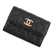 Load image into Gallery viewer, CHANEL Matelasse Flap Card Case BlackAP2563 B07244 NG538 Lambskin