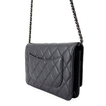 Load image into Gallery viewer, CHANEL 2.55 Icon Chain Wallet BlackA80442 Leather