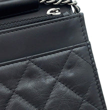 将图像加载到图库查看器中,CHANEL 2.55 Icon Chain Wallet BlackA80442 Leather