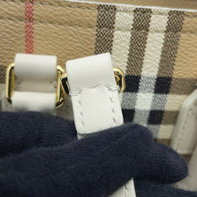 Load image into Gallery viewer, BURBERRY Check Bowling Bag Soap Beige81251071 PVC Calf Leather Size Mini