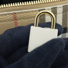 Load image into Gallery viewer, BURBERRY Check Bowling Bag Soap Beige81251071 PVC Calf Leather Size Mini