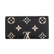 Load image into Gallery viewer, LOUIS VUITTON Portefeuille Sarah Noir/BeigeM80496 Bicolor Monogram Empreinte Leather