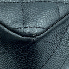 Load image into Gallery viewer, CHANEL Matelasse W Flap ChainShoulder Bag BlackA01113 Caviar Leather Size 23