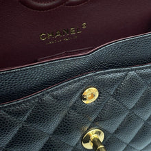 Load image into Gallery viewer, CHANEL Matelasse W Flap ChainShoulder Bag BlackA01113 Caviar Leather Size 23