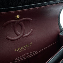 Load image into Gallery viewer, CHANEL Matelasse W Flap ChainShoulder Bag BlackA01113 Caviar Leather Size 23