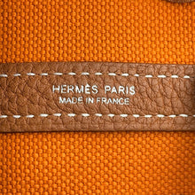 Load image into Gallery viewer, HERMES Garden Party Apricot/Gold Toile Military Negonda Leather Size TPM