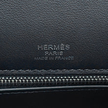 将图像加载到图库查看器中,HERMES Kelly Sellier Black/Ecru Swift Leather Toile H Size 25