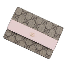 Load image into Gallery viewer, GUCCI Double G wallet Pink/Beige855488 GG Supreme/Leather