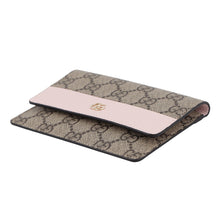 Load image into Gallery viewer, GUCCI Double G wallet Pink/Beige855488 GG Supreme/Leather