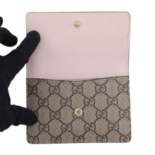 Load image into Gallery viewer, GUCCI Double G wallet Pink/Beige855488 GG Supreme/Leather