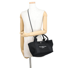 将图像加载到图库查看器中,BALENCIAGA Biarritz Tote Bag Black834501 Canvas Leather Size Small