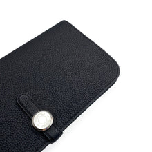 Load image into Gallery viewer, HERMES Dogon Long Wallet Black Taurillon Clemence
