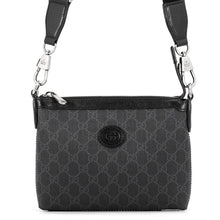 Load image into Gallery viewer, GUCCI Interlocking G 2-Way Shoulder Bag Black760021 GG Supreme Leather