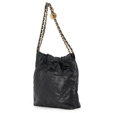 Load image into Gallery viewer, CHANEL CHANEL 22 Double Pocket Haddon Bag BlackAS3260-B17724-94305 Shiny Crumple Calf Leather Size Small