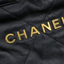 Load image into Gallery viewer, CHANEL CHANEL 22 Double Pocket Haddon Bag BlackAS3260-B17724-94305 Shiny Crumple Calf Leather Size Small