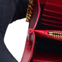 Load image into Gallery viewer, SAINT LAURENT PARIS Cassandra Classic Chain Wallet Red377828 Leather