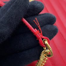 Load image into Gallery viewer, SAINT LAURENT PARIS Cassandra Classic Chain Wallet Red377828 Leather