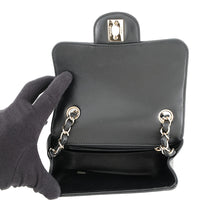 Load image into Gallery viewer, CHANEL Chevron ChainShoulder Bag BlackA35200 Lambskin Size 18