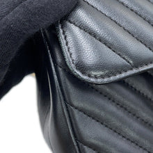Load image into Gallery viewer, CHANEL Chevron ChainShoulder Bag BlackA35200 Lambskin Size 18