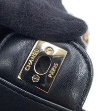 Load image into Gallery viewer, CHANEL Chevron ChainShoulder Bag BlackA35200 Lambskin Size 18