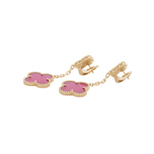 将图像加载到图库查看器中,Van Cleef & Arpels Magic Alhambra 2-Motif EarringsVCARPQZJ00 Pink Enamel K18YG