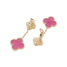 将图像加载到图库查看器中,Van Cleef & Arpels Magic Alhambra 2-Motif EarringsVCARPQZJ00 Pink Enamel K18YG