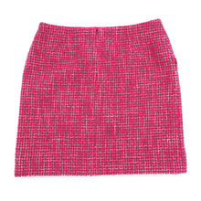 Load image into Gallery viewer, CHANEL CC Logo Tweed Skirt Size 38 Pink/WhiteP73302 V64898 Wool40% Acryl40% Polyester17% Polyamide3%