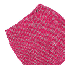 Load image into Gallery viewer, CHANEL CC Logo Tweed Skirt Size 38 Pink/WhiteP73302 V64898 Wool40% Acryl40% Polyester17% Polyamide3%