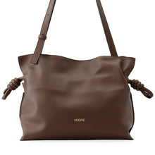 将图像加载到图库查看器中,LOEWE Flamenco Clutch Dark BrownA411FC1XBF Napa Calf Leather Size Medium