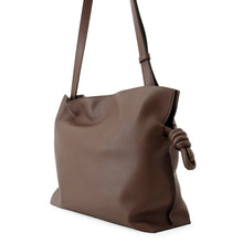 将图像加载到图库查看器中,LOEWE Flamenco Clutch Dark BrownA411FC1XBF Napa Calf Leather Size Medium