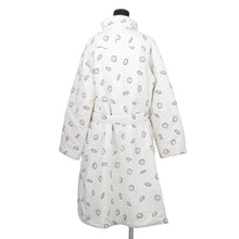 将图像加载到图库查看器中,HERMES Quilted Reversible Coat Clou de Selle Semis Size 42 White/Black Polyester100%
