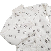 将图像加载到图库查看器中,HERMES Quilted Reversible Coat Clou de Selle Semis Size 42 White/Black Polyester100%