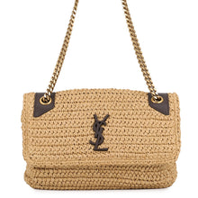 将图像加载到图库查看器中,SAINT LAURENT PARIS Niki ChainShoulder Bag Beige/Brown620329 Raffia Leather