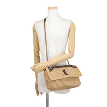 将图像加载到图库查看器中,SAINT LAURENT PARIS Niki ChainShoulder Bag Beige/Brown620329 Raffia Leather