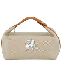 将图像加载到图库查看器中,HERMES Brid A Black Cabriole Biscuit Canvas Size GM