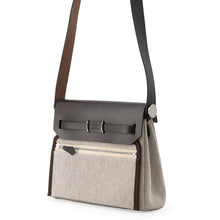 将图像加载到图库查看器中,HERMES Herbag zip Ecru/Ebene Toile H Vache Hunter Leather Size Mini