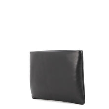 将图像加载到图库查看器中,SAINT LAURENT PARIS Puffy Pouch Black779526 Leather Size Small